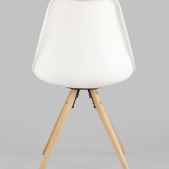 Стул Арианда белый, пластик, экокожа, каркас натуральный некрашеный массив бука | фото 5