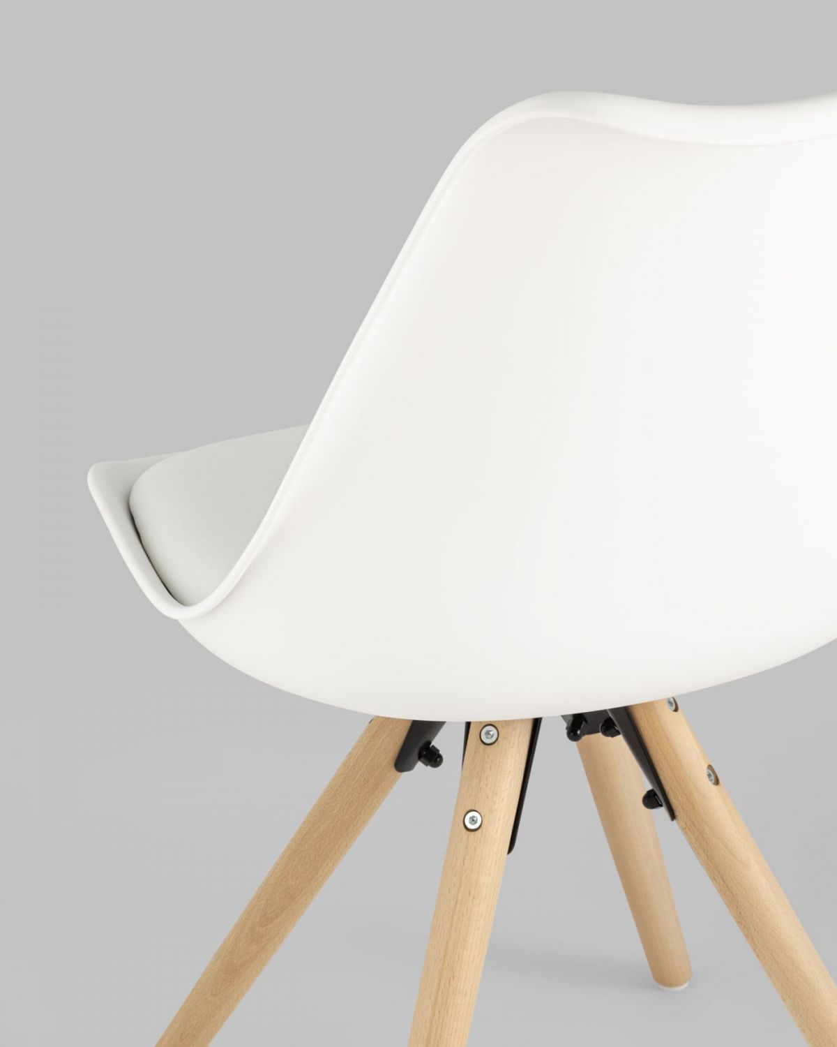 Стул Арианда белый, пластик, экокожа, каркас натуральный некрашеный массив бука | фото 7