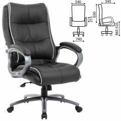 Кресло офисное BRABIX PREMIUM "Strong HD-009" (экокожа черная, ткань серая) 531945 | фото 2