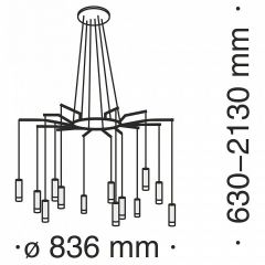 Подвесная люстра Maytoni Davida MOD035PL-12B | фото 6