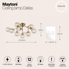 Потолочная люстра Maytoni Dallas MOD545PL-12G | фото 5