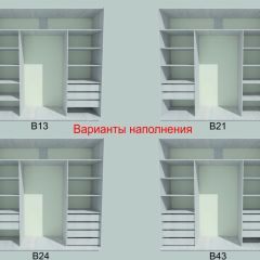 Шкаф-купе 1950 серии SILVER S3+S1+S4 B22+PL3 (по 2 ящика лев/прав+2 штанги) профиль «Серебро» | фото 5