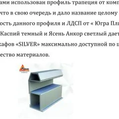 Шкаф-купе 1950 серии SILVER S7+S1+S7Z B22+PL1 (по 2 ящика лев/прав+1штанга) профиль «Серебро» | фото 4
