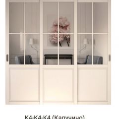 Шкаф-купе 2450 серии NEW CLASSIC K1+K1+K1+B22+PL4 (по 2 ящика лев/прав+F обр.штанга) профиль «Капучино» | фото 16