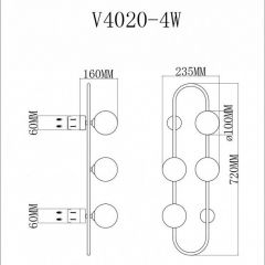 Накладной светильник Moderli Krona V4020-4W | фото 3