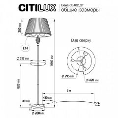 Стол журнальный с торшером Citilux Вена CL402933T | фото 5