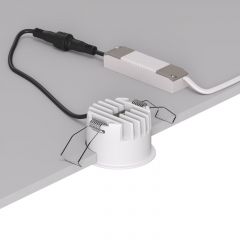 DK2510-WB Встраиваемый светильник SPACE со светодиодом d65 220V 8W 38° 4000К IP20 белый/черный алюминий | фото 3