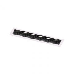 DK2531-WB Встраиваемый светильник SPACE со светодиодом под шпатлевку L126mm 220V 10W 38° 4000К IP20 белый/черный алюминий | фото 6