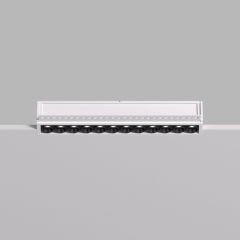 DK2532-WB Встраиваемый светильник SPACE со светодиодом под шпатлевку L240mm 220V 20W 38° 4000К IP20 белый/черный алюминий | фото 3