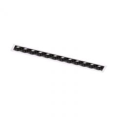 DK2532-WB Встраиваемый светильник SPACE со светодиодом под шпатлевку L240mm 220V 20W 38° 4000К IP20 белый/черный алюминий | фото 5