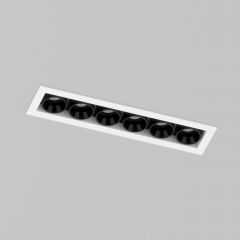 DK2514-WB Встраиваемый светильник SPACE со светодиодом L126mm 220V 10W 38° 4000К IP20 белый/черный алюминий | фото 2