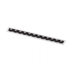 DK2515-WB Встраиваемый светильник SPACE со светодиодом L240mm 220V 20W 38° 4000К IP20 белый/черный алюминий | фото 4