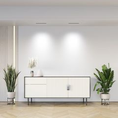 DK2515-WB Встраиваемый светильник SPACE со светодиодом L240mm 220V 20W 38° 4000К IP20 белый/черный алюминий | фото 7