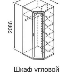 Шкаф угловой для одежды Ника-Люкс 30 с зеркалами | фото 3